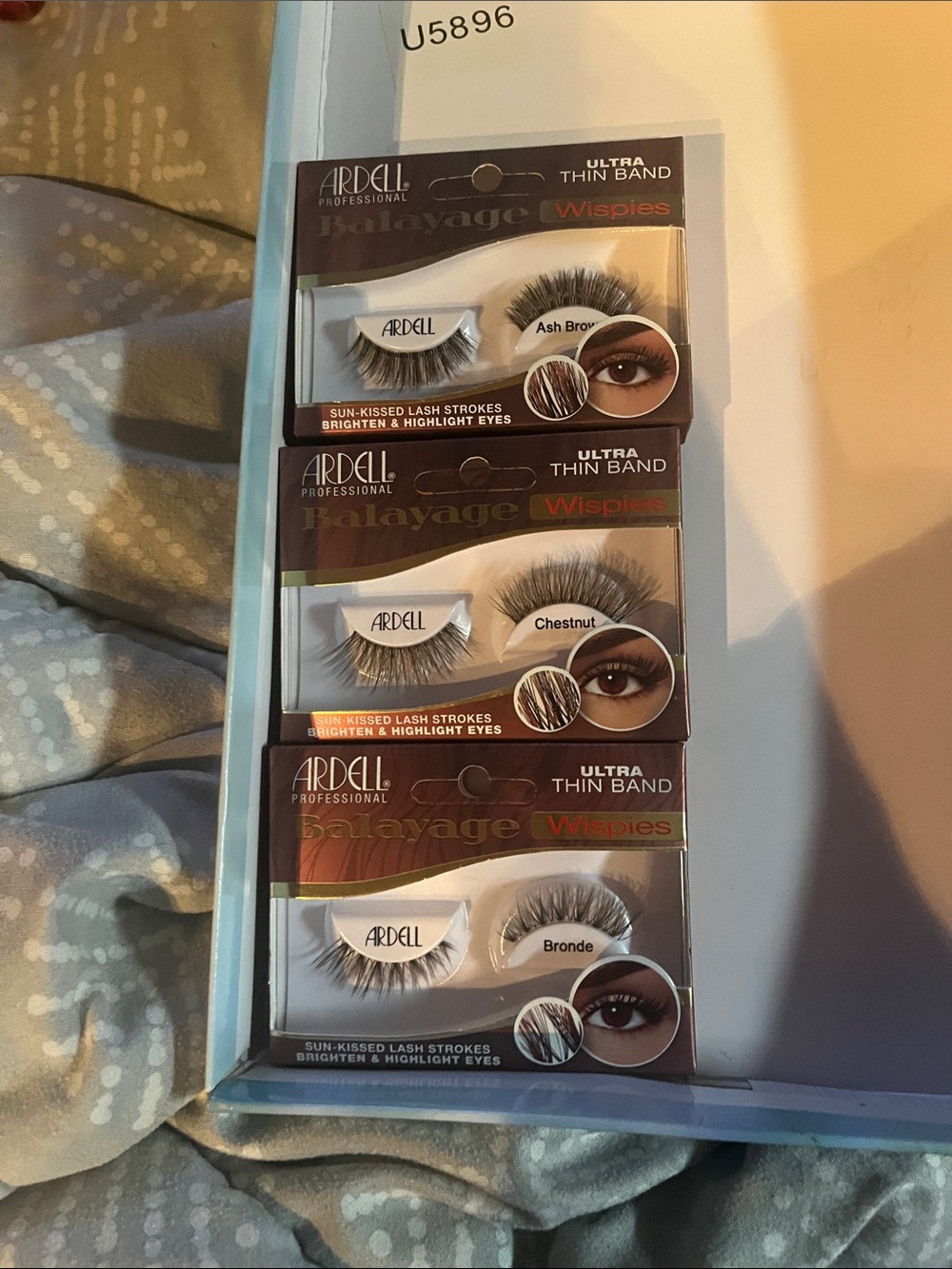 Ardell Balayage Wispies False Lashes — Ash Brown, Chestnut, Bronde Trio